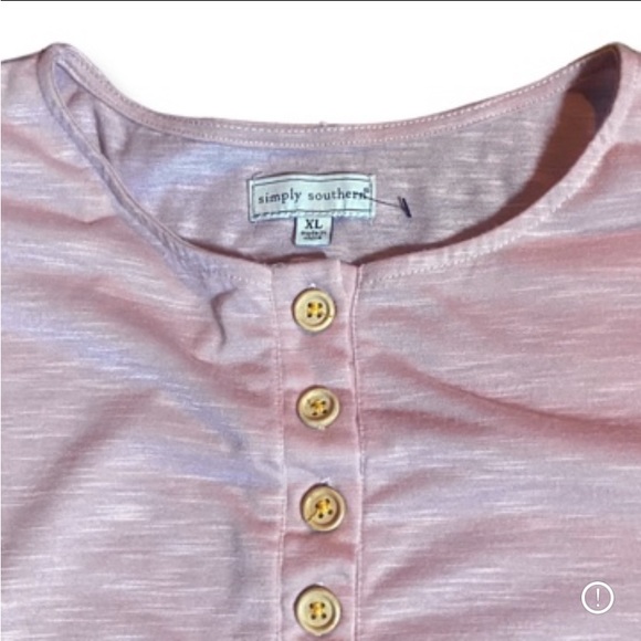 Simply Southern long sleeve 1/4 button down shirt 💚4/$25💚 - Picture 3 of 6